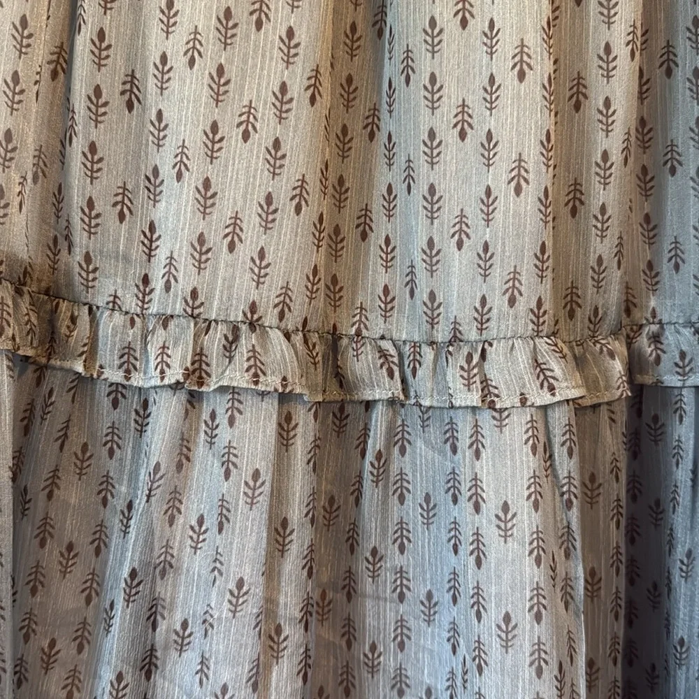 Anthropologie Sunday in Brooklyn Maxi Skirt Blue Tiered Small